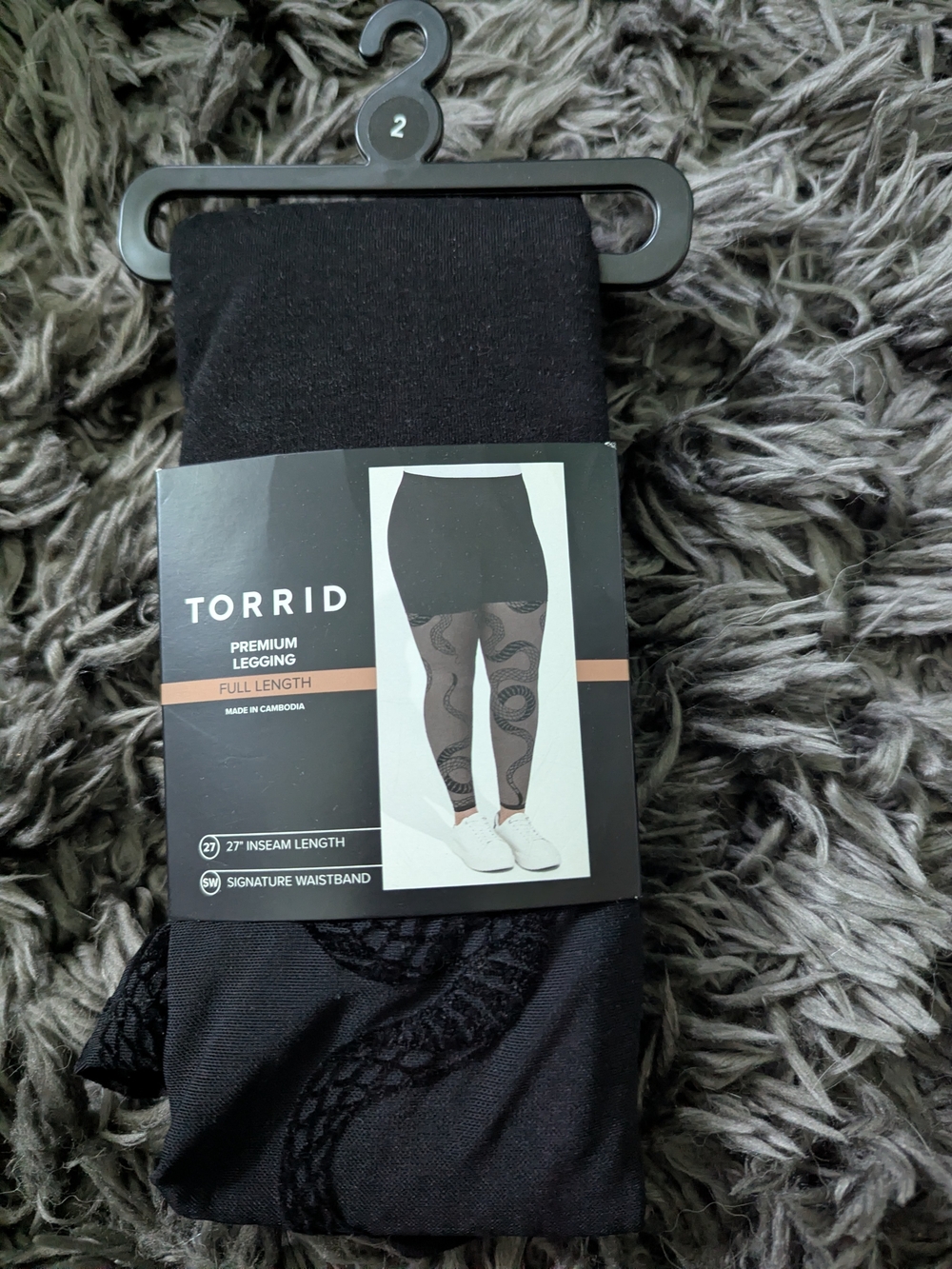 Torrid Full Length Signature Waist Flocked Leggings Sliding Snakes 2X